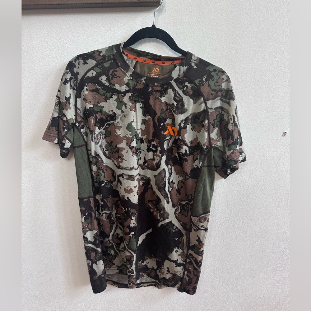 First Lite Green and Brown Short Sleeve Tee